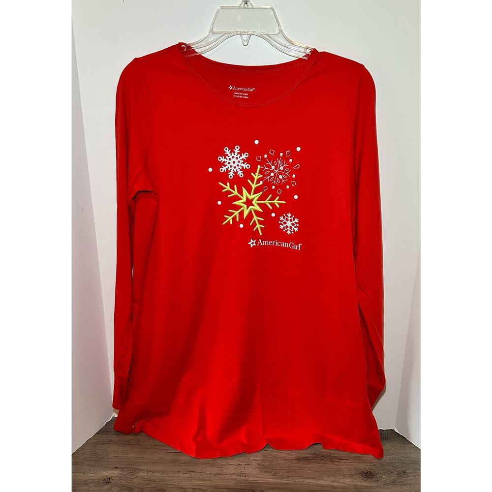 American Girl nightgown Christmas Holiday sz L 12 14 EUC